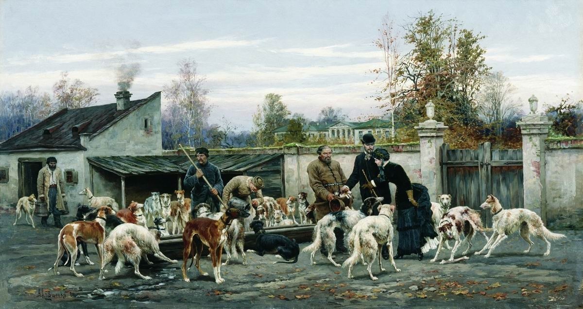 Псарный двор XIX века. Как содержали русских борзых в Российской империи