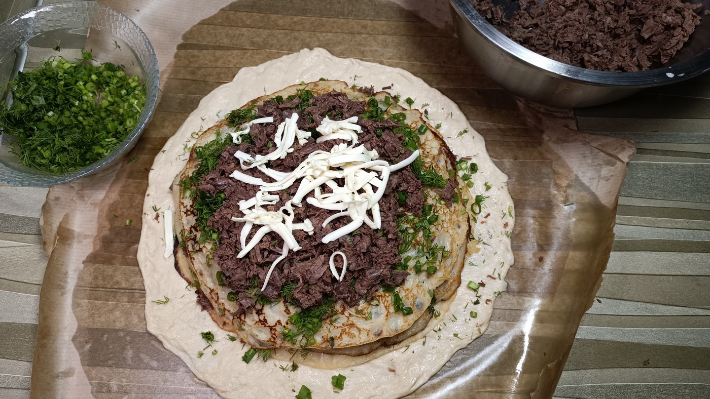 Каравай блинчатый из дичи