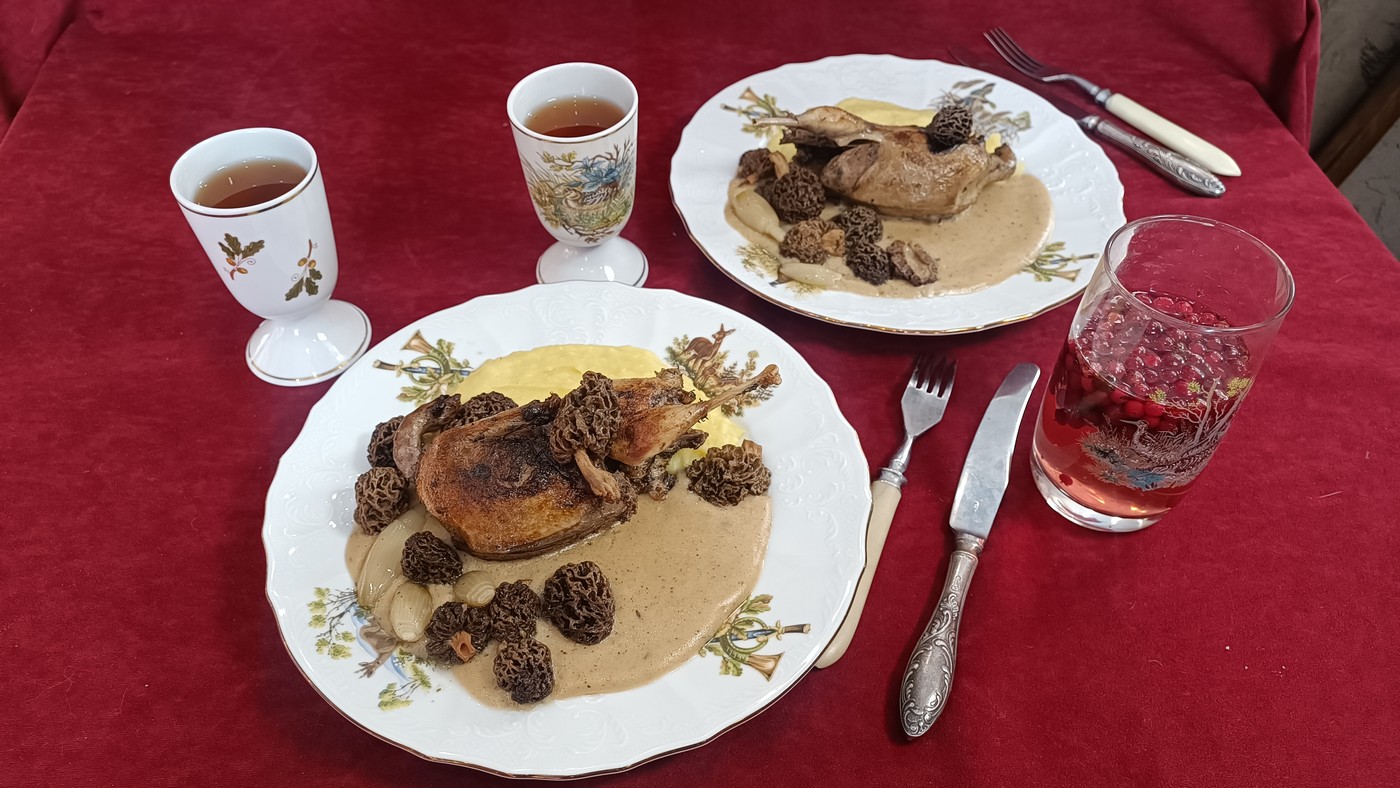 Вальдшнепы со сморчками