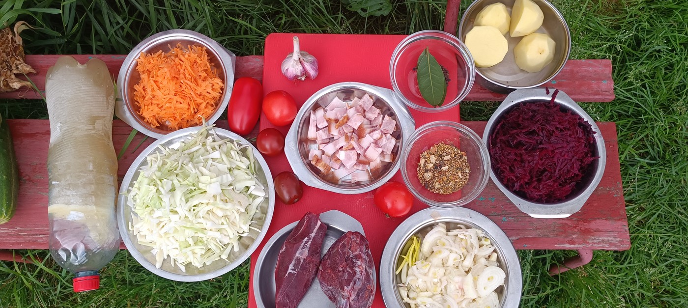 Борщ из копытной дичи