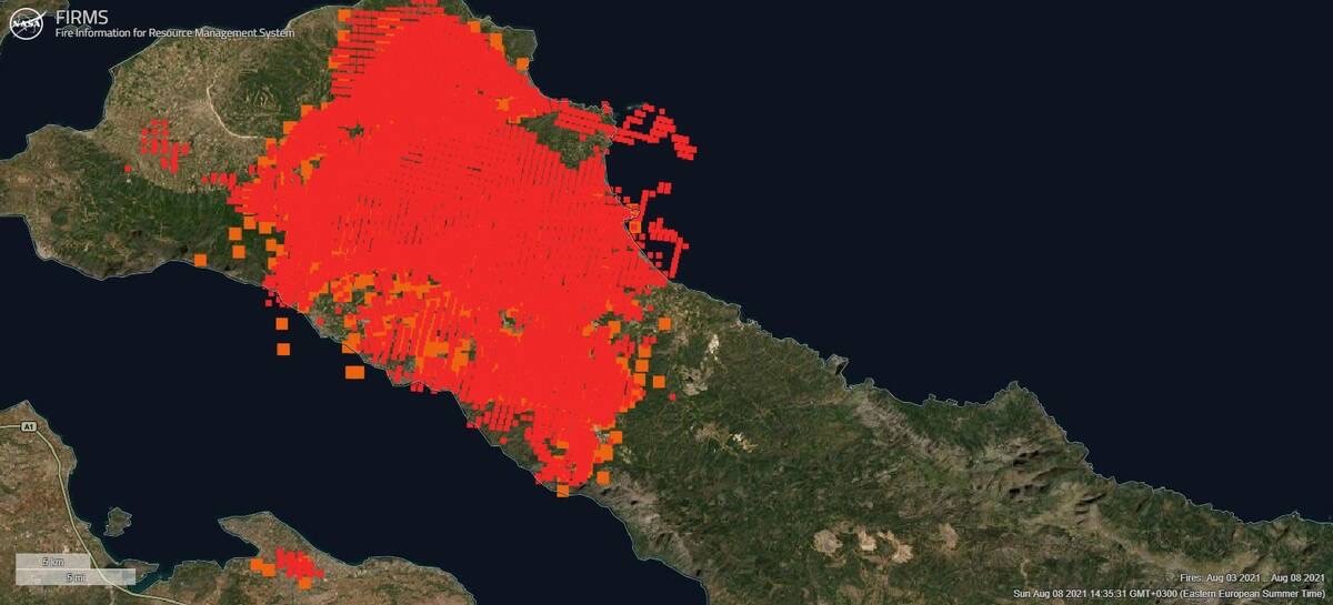 Лесные пожары и охота в Греции